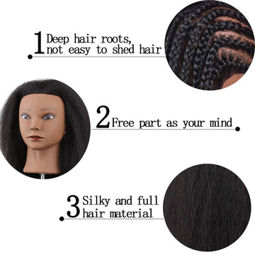 16Inch Mannequin Head Styling Training Head Hairdresser Cosmetology Mannequin Manikin Training Dolls Head